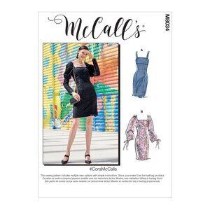 Misses Petite Fitted Dresses Sewing Pattern McCalls M8034 Size 14-22